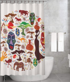 Bonamaison Shower Curtain, Size: 155x220 cm-397