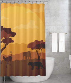 Bonamaison Shower Curtain, Size: 155x220 cm-398