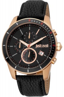 Just Cavalli Sport watch - GNT CHR LTH BLK JC1G166L0025