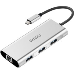 ابولو 4 في 1 من Wiwu Usb-C Hub A430R باللون الرصاصي