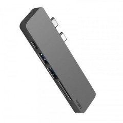 Wiwu Usb Type-C 5 In 1 Hub Gray T8 Lite