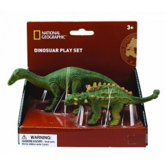 Natgeo Herbivore Dinosaurs Ankylosaurus Figurines 2 Pieces