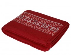 Wing Bath Sheet 81X163 Burgundy C