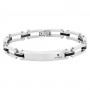 Dion Villard Stainless Steel Chain Link Bracelet DVBC19061BLA