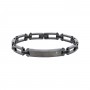 Dion Villard Grey Stainless Steel Chain Link Bracelet DVBC19062BLA