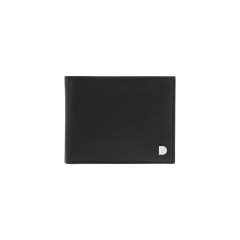 Dion villard leather wallet, Bi-fold 8 Card slot, black color, RFID Blocking DVL1922B