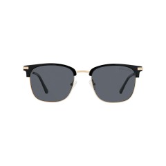 Dion Villard Men sunglasses, black \ Gold color frame, acetate & metal material, Brow-line shape DVSG19030GB