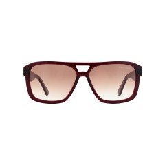 Dion Villard Men sunglasses, Maroon color, acetate material, Over sized shape DVSG19040M