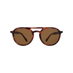 Dion Villard Men sunglasses, brown color, acetate material, Round shape DVSG19042D