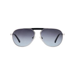 Dion Villard Men sunglasses, Silver color frame, stainless steel material, aviator shape DVSG19043S
