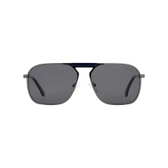 Dion Villard Men sunglasses, Gray color frame, stainless steel material, aviator square shape DVSG19046G