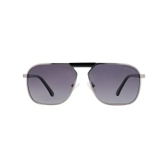 Dion Villard Men sunglasses, Silver color frame, stainless steel material, aviator square shape DVSG19047S