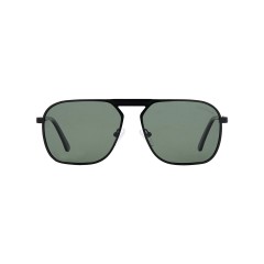 Dion Villard Men sunglasses, Black color frame, stainless steel material, aviator square shape DVSG19048B