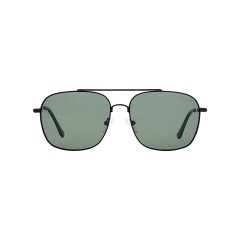 Dion Villard Men sunglasses, Black color frame, stainless steel material, aviator square shape DVSG19049B