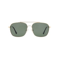 Dion Villard Men sunglasses, gold color frame, stainless steel material, aviator square shape DVSG19050GO