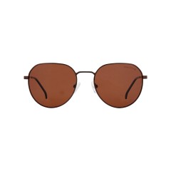 Dion Villard Men sunglasses, Brown color frame, stainless steel material, Round shape DVSG19056BR