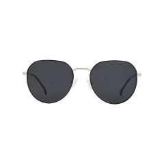 Dion Villard Men sunglasses, Silver color frame, stainless steel material, Round shape DVSG19057SG