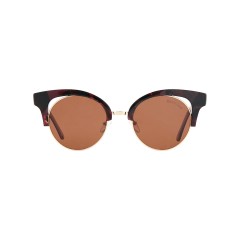 Dion Villard ladies sunglasses, Tortoise color, acetate material, Brow line shape DVSGL1915D