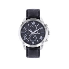 Dion Villard Men Watch, Analog display, Black leather strap,DVW19052