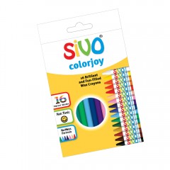 Sivo 16Pcs Colorjoy Round Wax Crayons 90Mm
