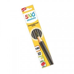 Sivo 12Pcs (Hb) Absolute Pencil W/Sharpener+Eraser