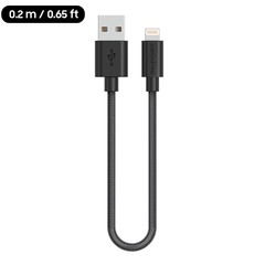 RAVPOWER 0.2M Lightning Cable Black Rp-Cb029