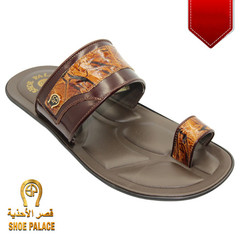 Men Sandal Bison Leather Dark Brown