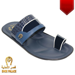 Men Sandal Bison Leather Blue