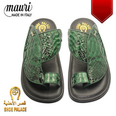 Men Slippers Mauri 1951/8 Genuine Python Leather Green