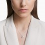 Attract pendant
Mixed cuts, Cluster, White, Rhodium plated